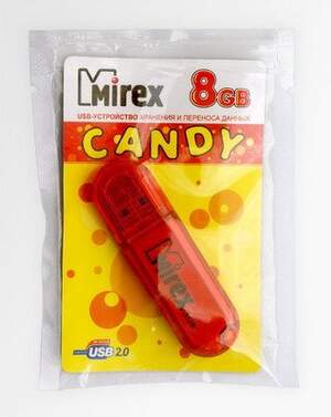 USB флэш-накопитель Mirex CANDY RED 8GB (ecopack)